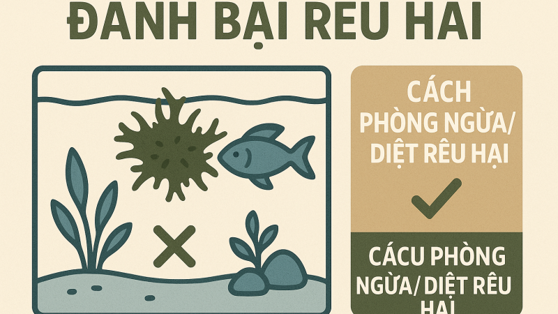 Làm thế nào để diệt rêu hại trong bể thủy sinh